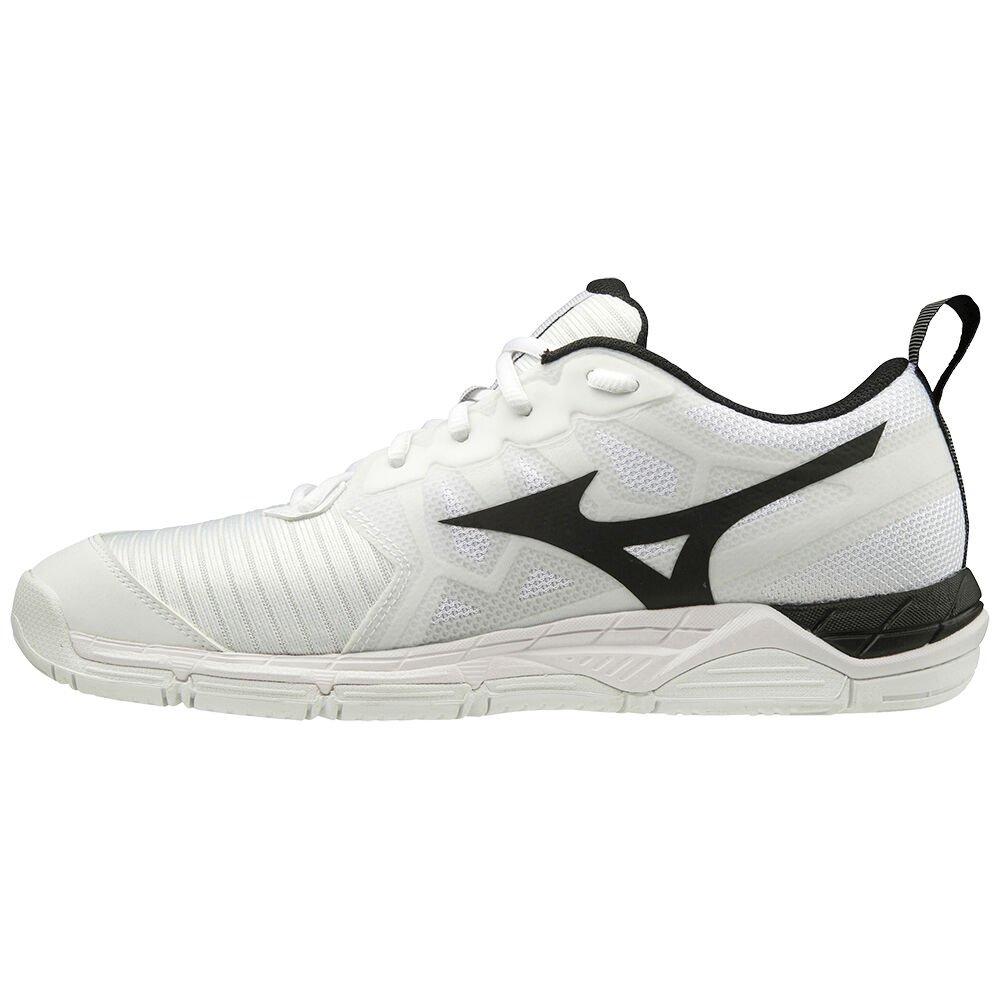 Men's Mizuno Volleyball Shoes White/Black Wave Supersonic 2 Shoes - V1GA204009